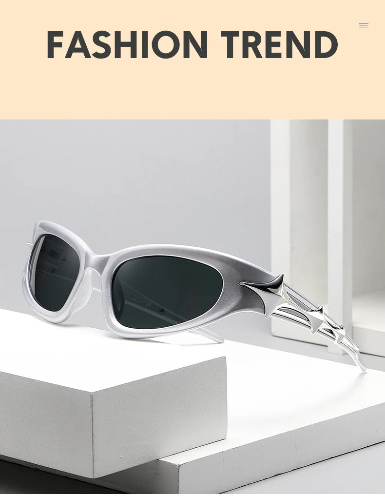 Hiking Camping Y2k Fashion Punk Sports Anti Light Glasses for Men Women Luxury Brand Designer Eyewear Men Vintage Shades...