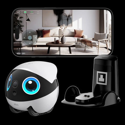 EBO AIR 2 PLUS Intelligent Pet Companion Robot, 3k Camera, Video Call and AI Artificial Intelligence Patrol Function - Kimlud