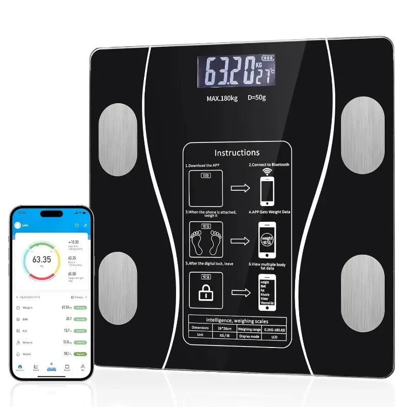 Body fat scale Smart and precise household fat scale Bluetooth weight loss special scale Human body small electronic scale - Kimlud