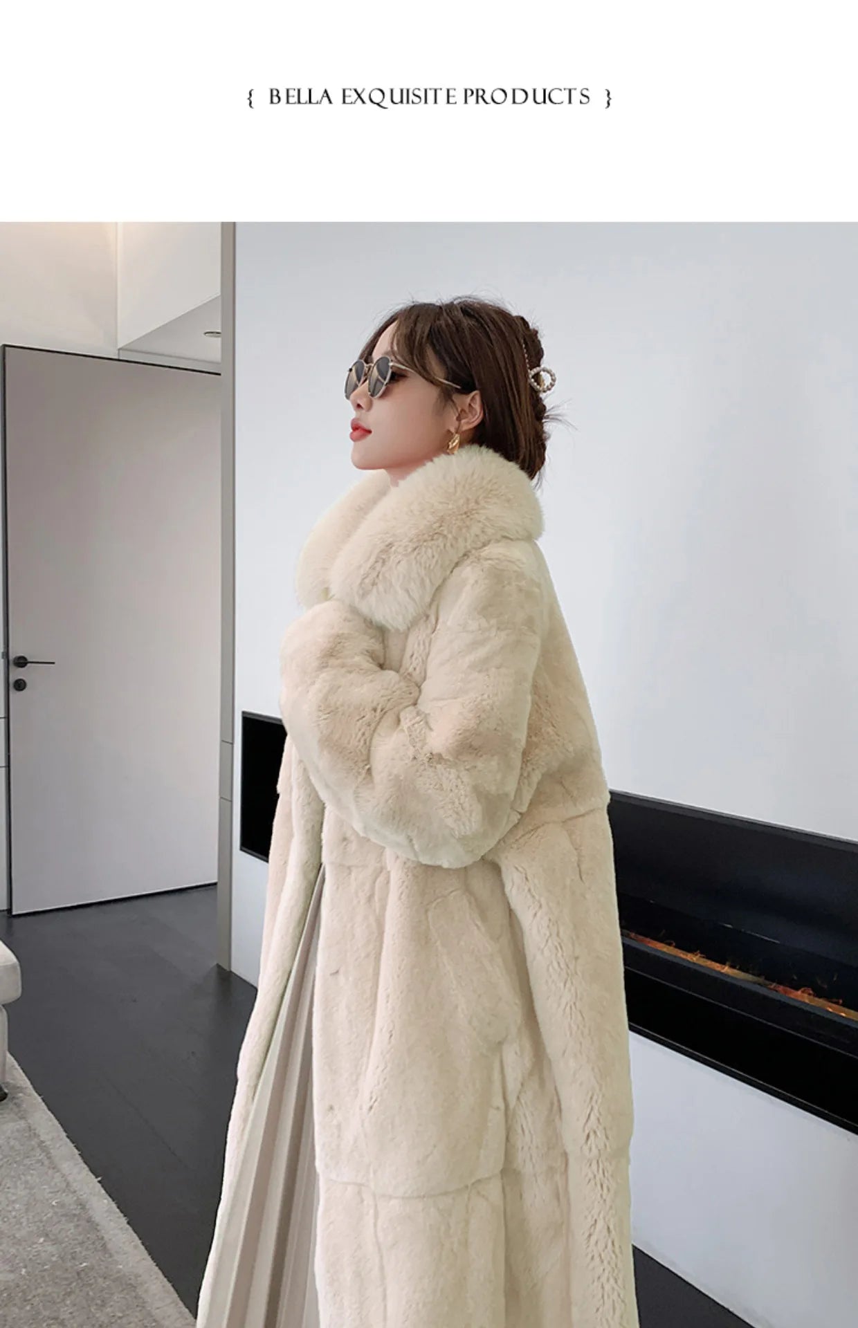 5XL Oversized Autumn Winter Faux Fur Coat Women Loose Long Plush Jackets Thick Warm OverCoat Female  Large Fur Collar Parka 2023