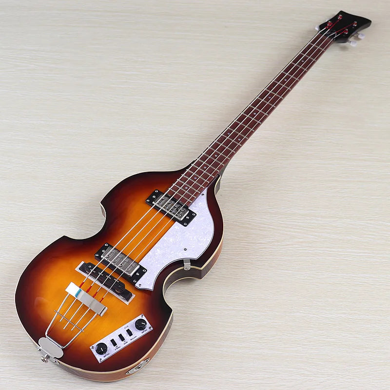 Sunburst 4 Strings Violin Bass Guitar 41 Inch Violin Guitarra Flame Maple Body High Gloss Finish | Kimlud Professional...