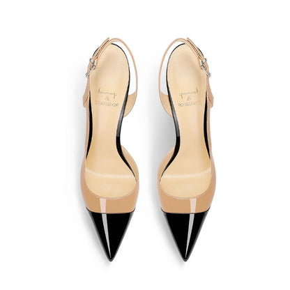 2025 Spring New Naked Lacquer Leather Design with a Small, Non tiring, High end, Pointed, Fine Heel, Professional High Heels - Kimlud