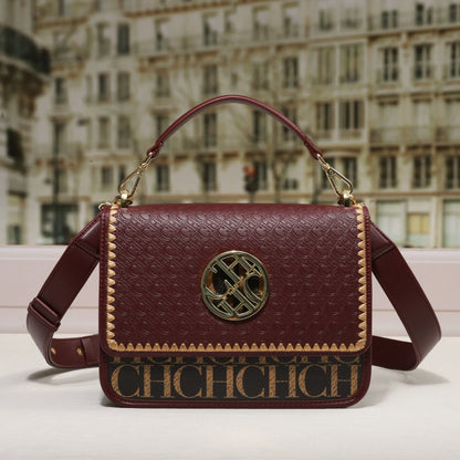 CH Solid Design Shoulder Bag Dark Letter Embossed Ladies Party Bag Exquisite Luxury Brand Fashion Design Handbag Classic...