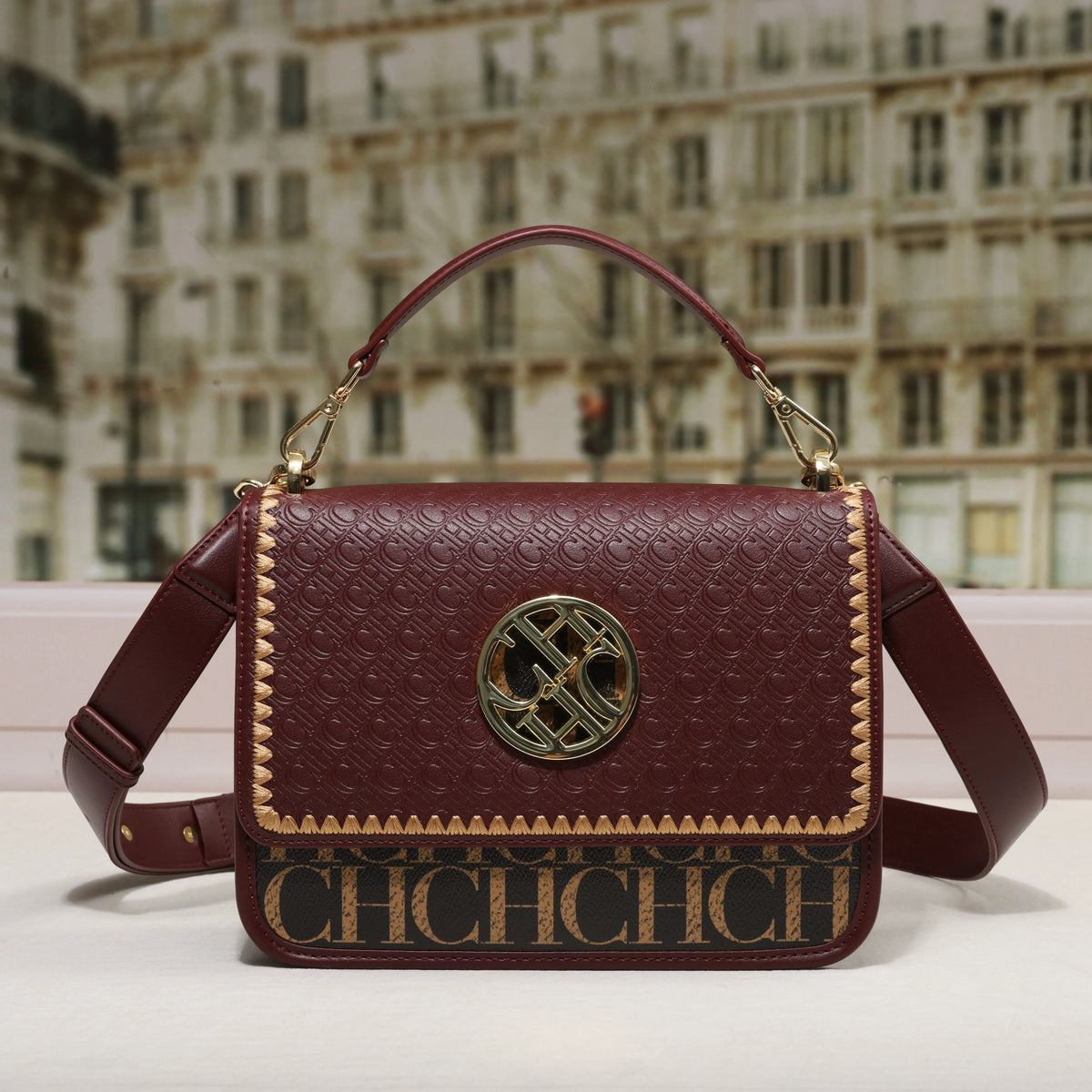 CH Solid Design Shoulder Bag Dark Letter Embossed Ladies Party Bag Exquisite Luxury Brand Fashion Design Handbag Classic...