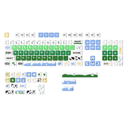 125 Keys Milky Way White Dye-Sublimation Keyboard Keycaps MOA Profile Cute PBT Key cap for Cherry MX Switches Gaming Keyboard