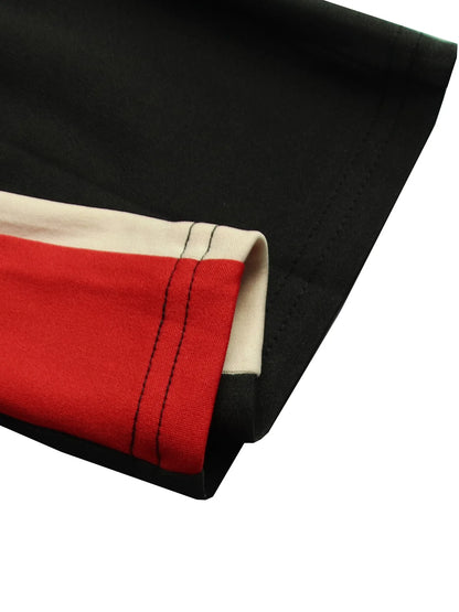 TW521 Women's Sports Casual Fashion Two-piece Striped Splicing Set | Kimlud Mid Range Pants