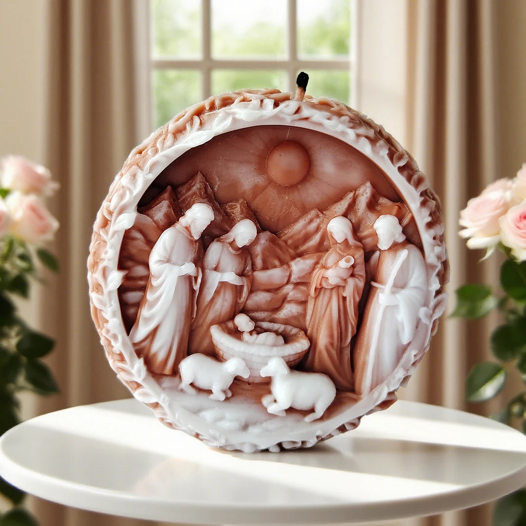 DIY Jesus Family Aroma Candle Silicone Mold Handmade Soap Plaster Epoxy Ornament Mold Chocolate Biscuit Baking Mould