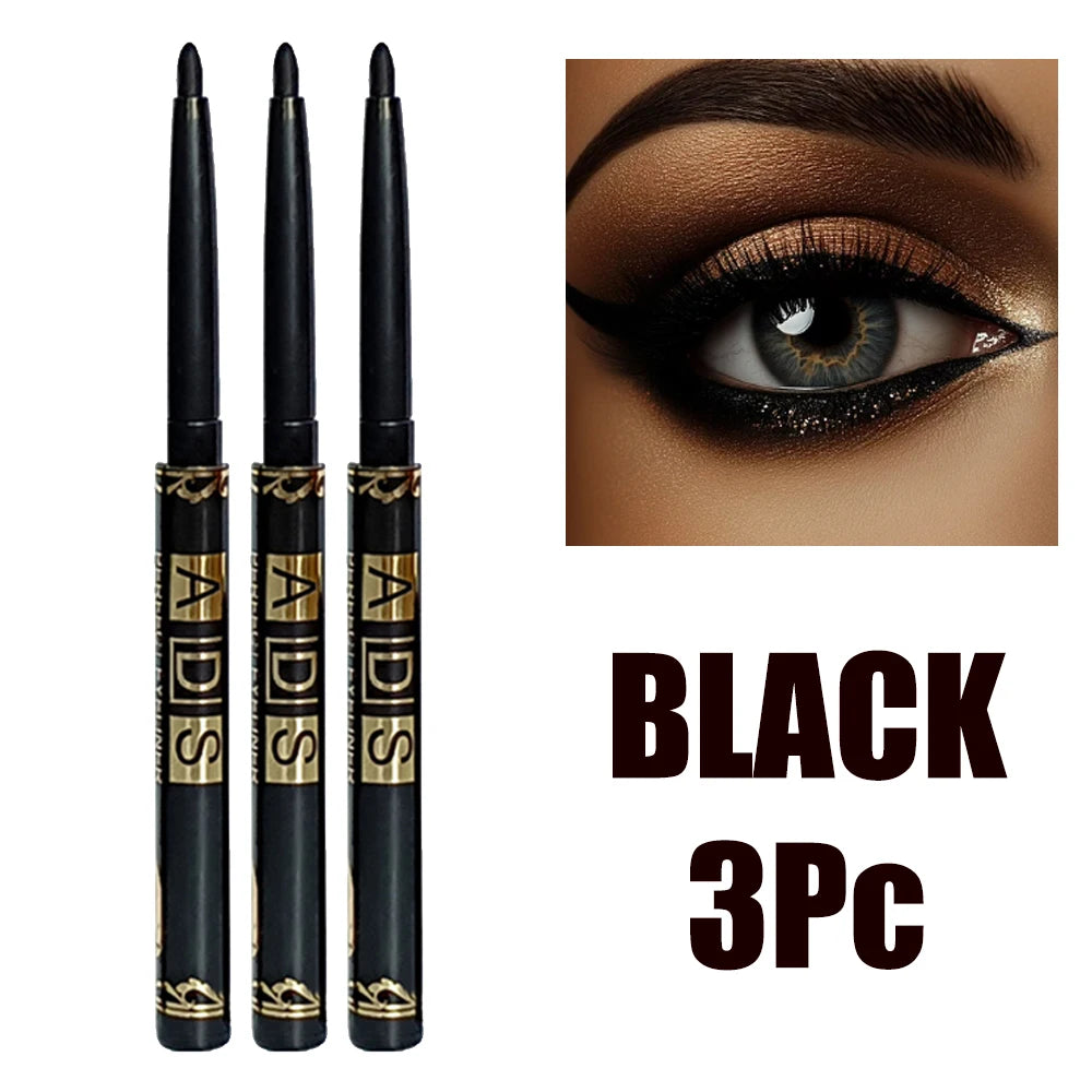 2Pcs Waterproof Black Brown Eyeliner Pencils-Smudge-Proof, Long-Lasting &Beginner-Friendly Smooth High Pigmented Punk...