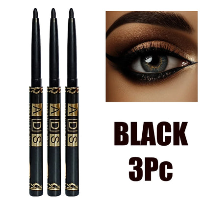 2Pcs Waterproof Black Brown Eyeliner Pencils-Smudge-Proof, Long-Lasting &Beginner-Friendly Smooth High Pigmented Punk...