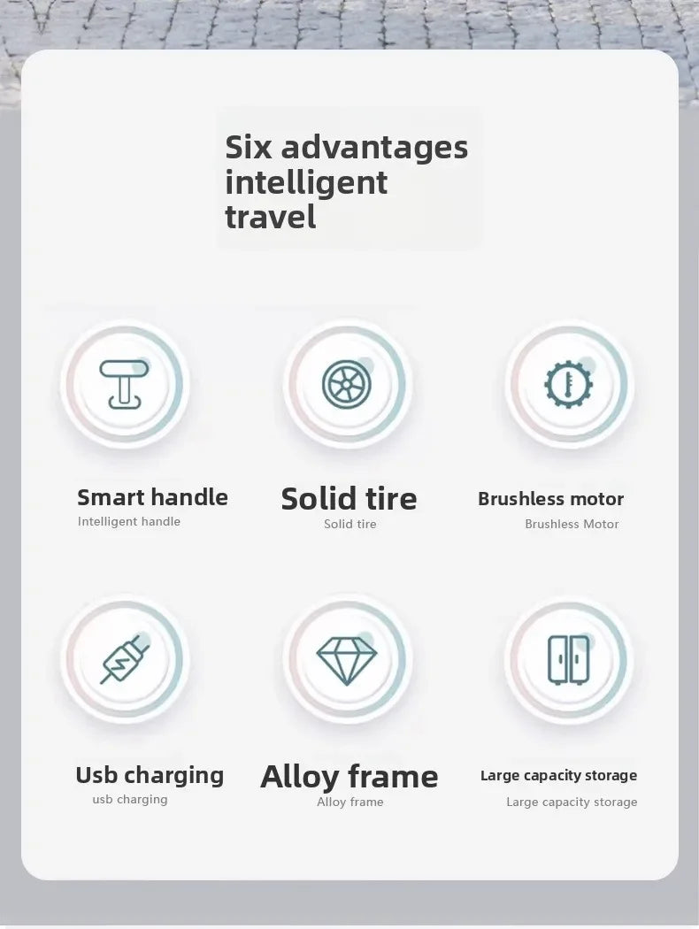 Electric Suitcase Scooter Can Ride 20 Inches Front Open Cover Boarding Password Suitcase Multi-function Pull | Kimlud...