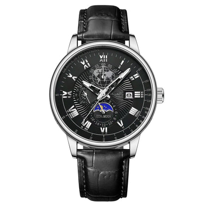 Fashion Luxury Wristwatch For Men Luminous Chronograph Date Man Watch Leather Men's Quartz Watches Sports Male Clock