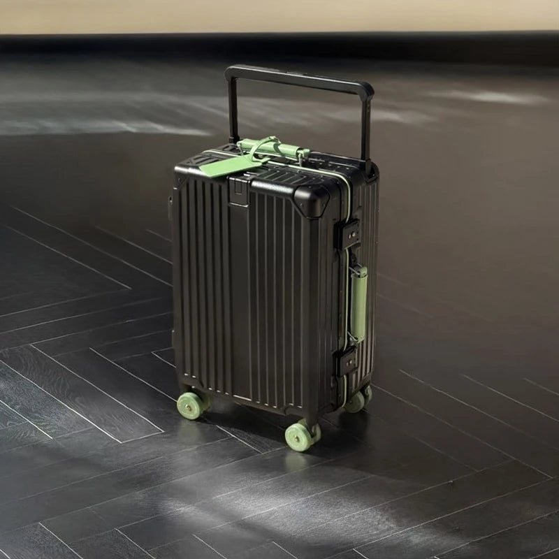 20/24/26/28 Inch Fashion Wide Handle Travel Suitcase Luggage with Cup Holder Suitcase Trip Cabin TSA Customs Lock Trolley Case