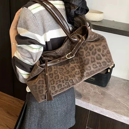 Leopard PU Leather Shoulder Bags for Women 2026 Luxury Designer Brand Trend Tote Bag Females Short Handle Handbags and...