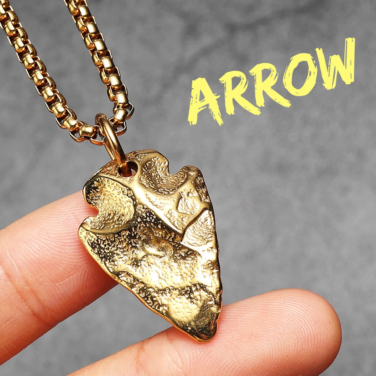 Meteorite Spearhead Men Necklaces With Pendant Stainless Steel Jewelry For Male Women Punk Hip Hop Accessories Gifts...