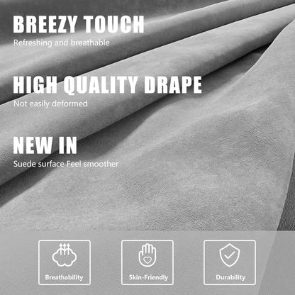 Gaming Chair Fabric with Pocket Spring Cushion, Massage Game Chair Cloth with Headrest, Ergonomic Computer Chair, Light Grey