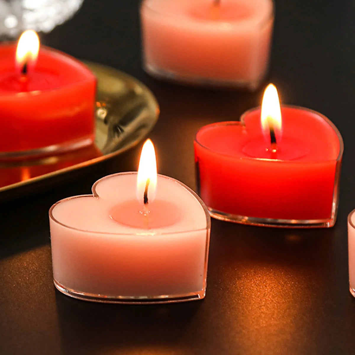 9 Pcs Heart-shaped Scented Candles For Proposing, Birthdays, Weddings, Birthdays, And Candlelight Dinners