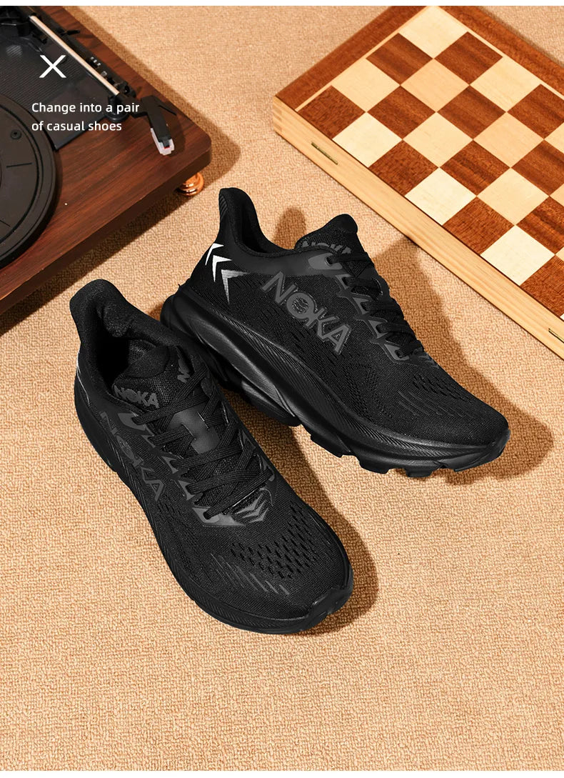 Marathon Carbon Plate Air Cushion Men Sports Running Shoes Breathable Lightweight Women's Comfortable Athletic Nonskid Sneakers - Kimlud