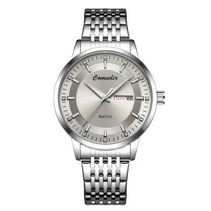 Fully Automatic Non Mechanical Men's Watch Men's Hollowed Out Waterproof Tide Glow in The Dark Dual Calendar