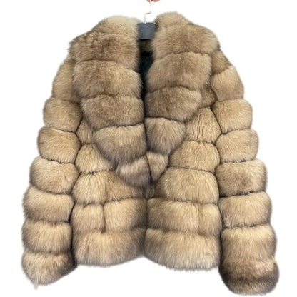 Winter High-End Young Women's Fox Fur Coat Colorful Sable Genuine Finland Imported Jacket 2025 Style for Fashionable Ladies