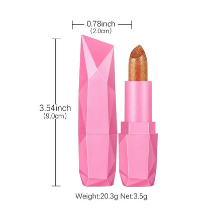 6 Colors Glitter Lipstick Hydrating Red Pink Sparkling Shine Lip Color Highly Pigmented Lip Tints Metallic Finish Lip...