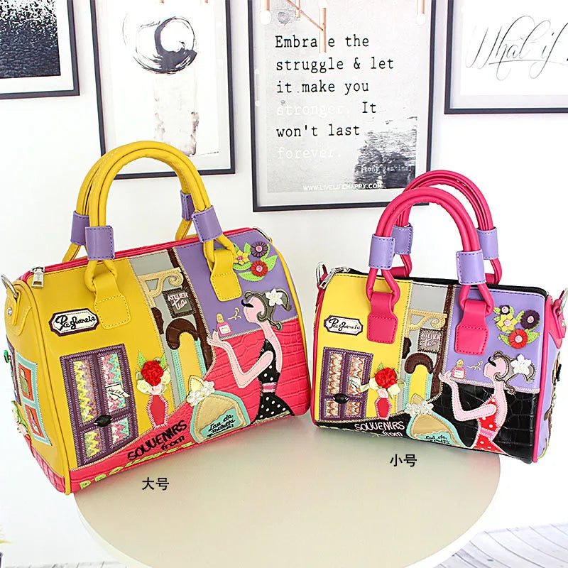 Luxury Women Pu Leather Handbag Fashion Large Capacity Female Shoulder Bags High Quality Ladies Boston Crossbody Bag Casual Tote - Kimlud