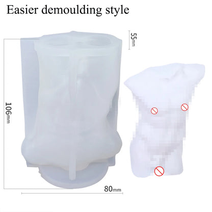 3D Body Silicone Candle Mold DIY Creative Men Women Human Plaster Epoxy Resin Aromath Soap Molds Art Craft Home Decoration
