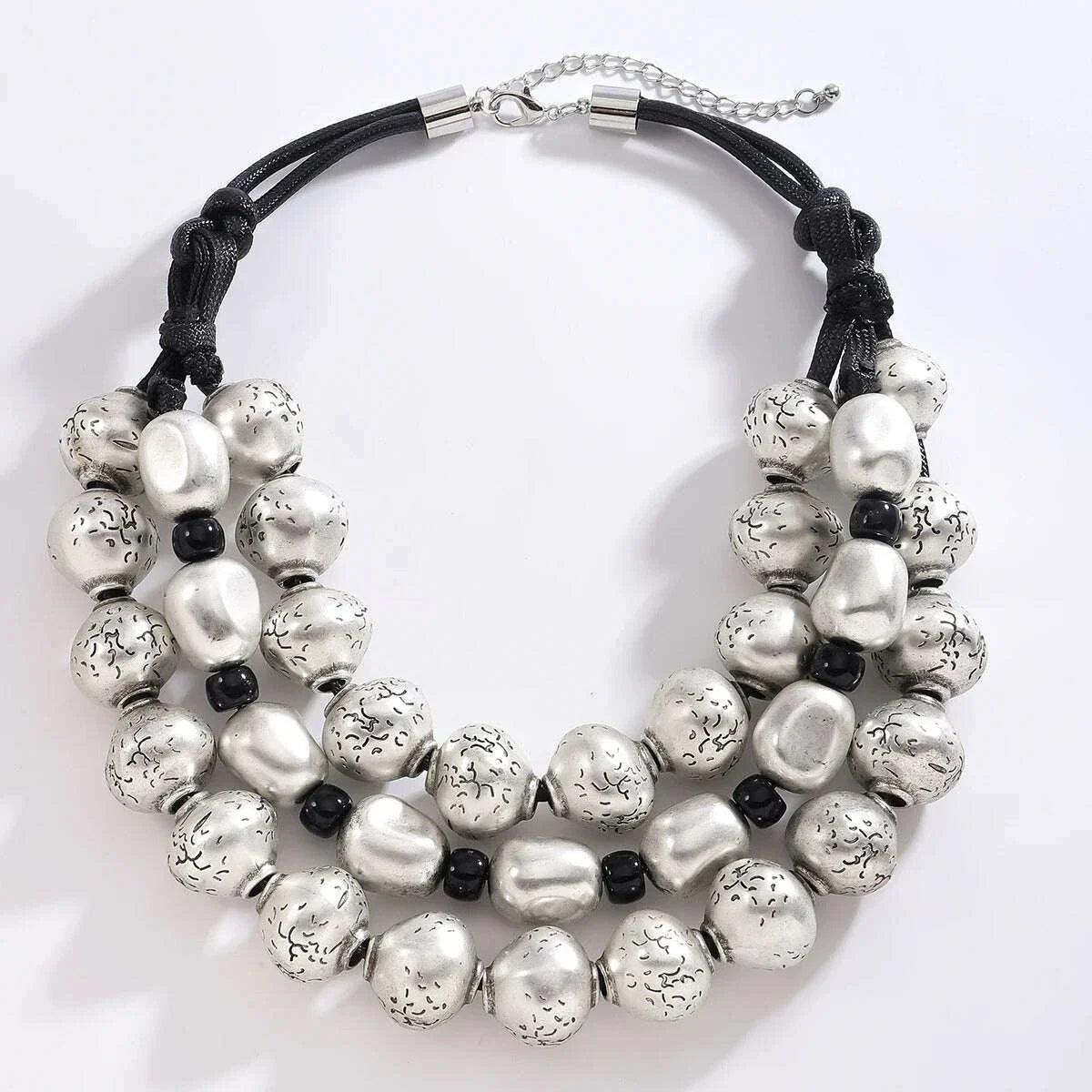 girlgo Zaa 2024 Alloy Flower CCB Beaded Necklace Exaggerated Elegant Banquet Wedding Women’s Jewelry