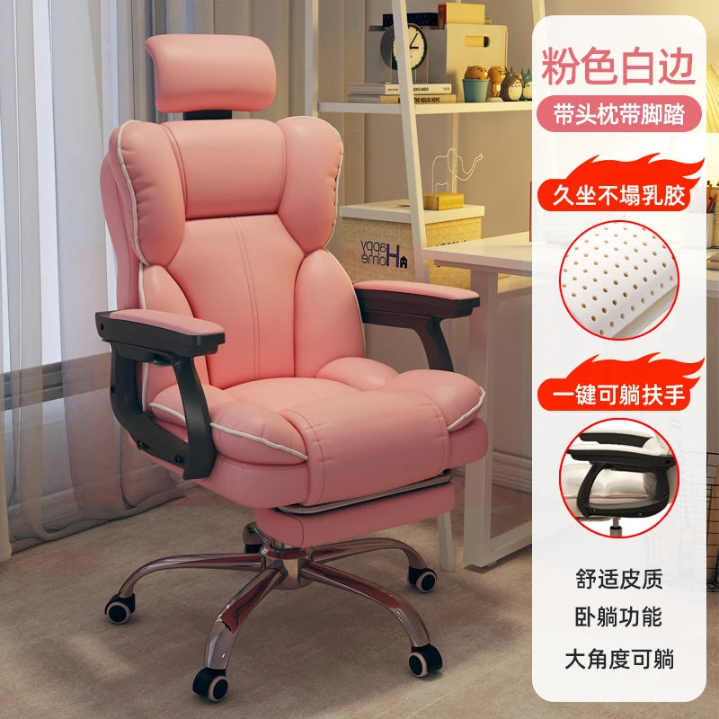 Rolling Wheels Office Chair Cheap Lightweight Footrest Reading Backrest Luxury Office Chair Ergonomic Taburete Salon...