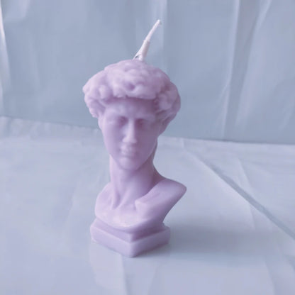 Fruit scented candles, natural plant scented white tea, lavender, David sculpted Aromatherapy candles 4.5X6.5cm