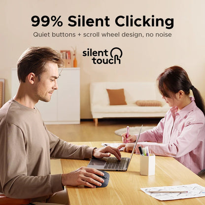UGREEN Wireless Mouse Vertical 2.4G Ergonomic 4000DPI 6 Mute Buttons for MacBook Tablet Laptops Computer PC Mice Black...