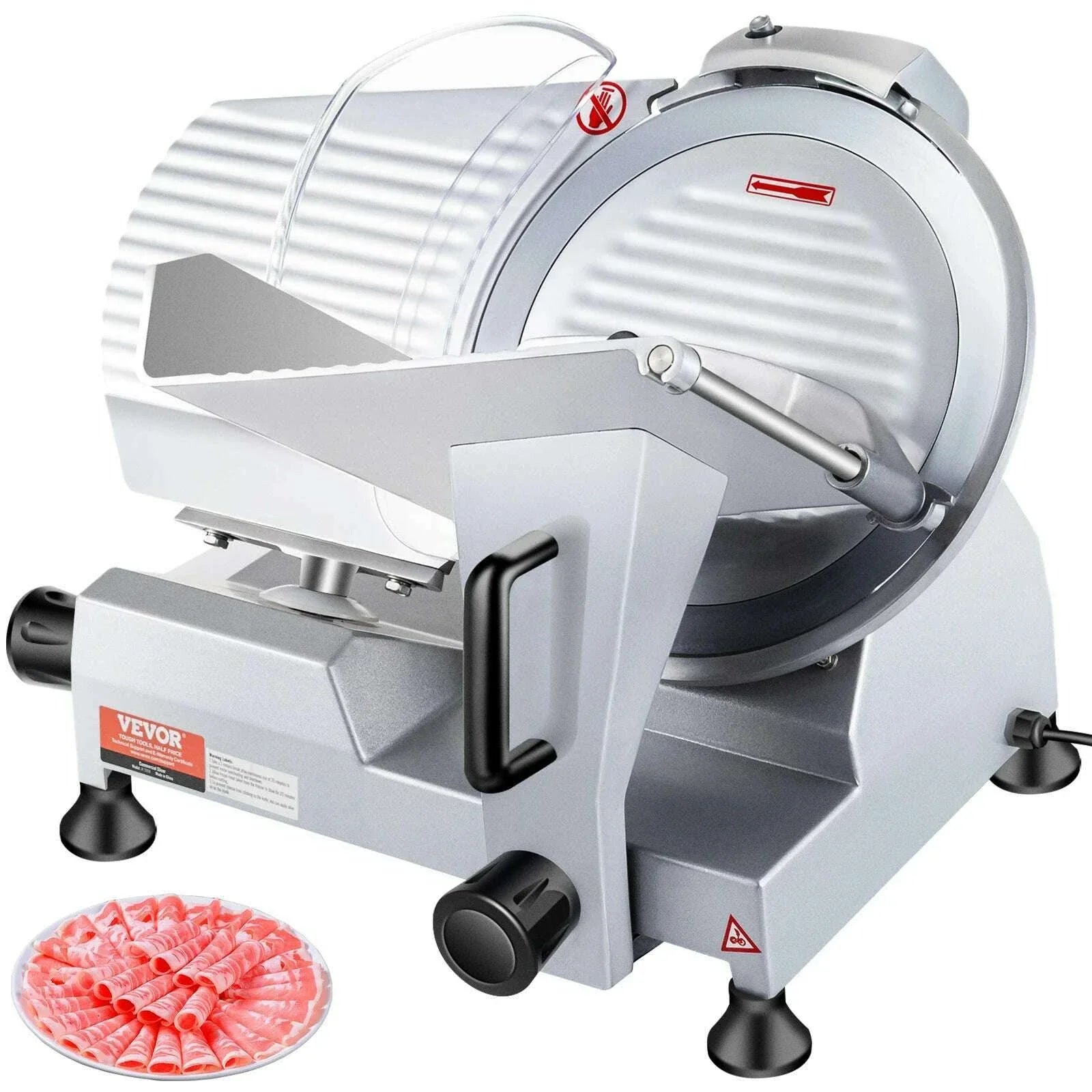 VEVOR Meat Slicer 200W/240W/320W/340W Electric Deli Food Slicer Adjustable Thickness for Commercial and Home Use Cut Meat Cheese