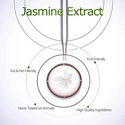 Jasmine essential oil for body massage, aromatherapy diffuser, facial skin care, spa, long-lasting fragrance.