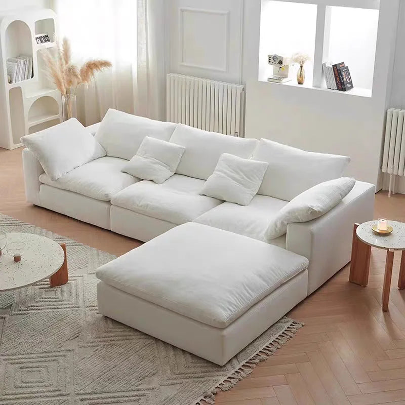 Modern Luxury Living Room Sofa Sectional Set Furniture l Shape 2 3 Seater Velvet Compression Boneless Modular Recliner...