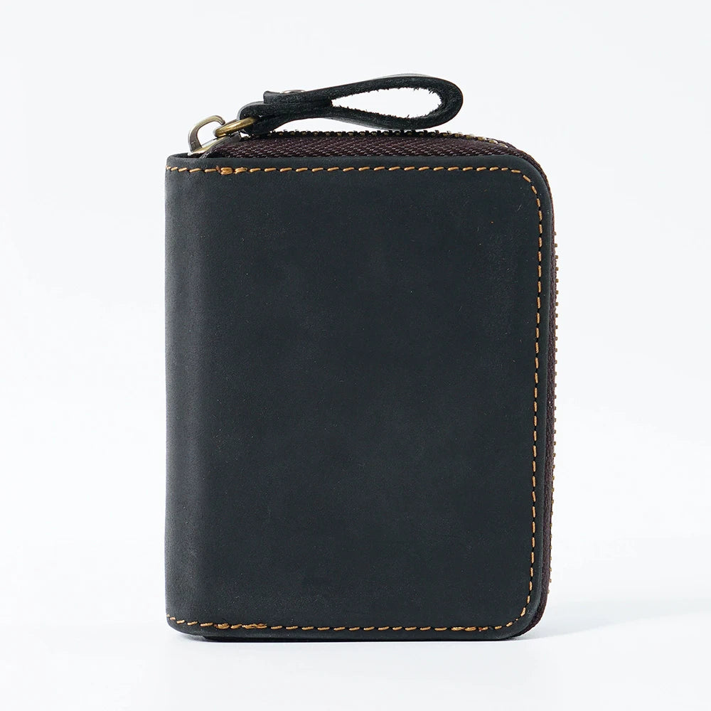 Large Capacity Card Holder with Multiple Slots Genuine Leather Vintage Coin Purse Accordion Wallet Multi-Card Organizer...