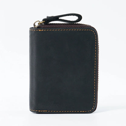 Large Capacity Card Holder with Multiple Slots Genuine Leather Vintage Coin Purse Accordion Wallet Multi-Card Organizer...