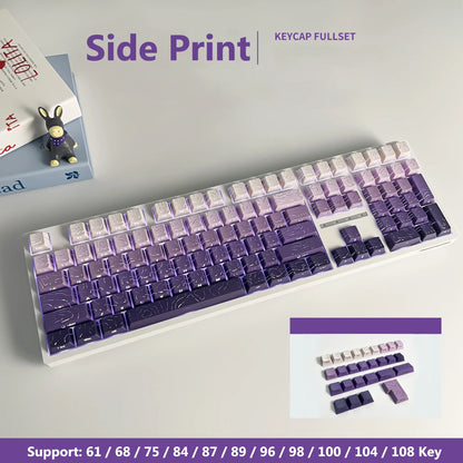 2026 New Cherry Height Keycap Side Print Dual Injection Character Full Set of OEM Keycaps suitable for Mechanical Keyboard
