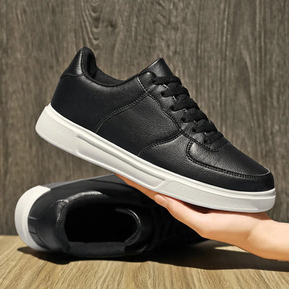 Leather Men White Sneakers Classics Breathable Comfort Casual Shoes Men Fashion Outdoor Running Shoes Couple Footwear Size 36-47 - Kimlud