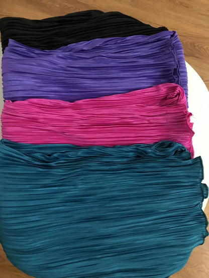 2023 Spring Summer Best Seller Solid Color Draped Loose Fit Smooth Pleated Women's Casual 2-Piece Set Stock Available