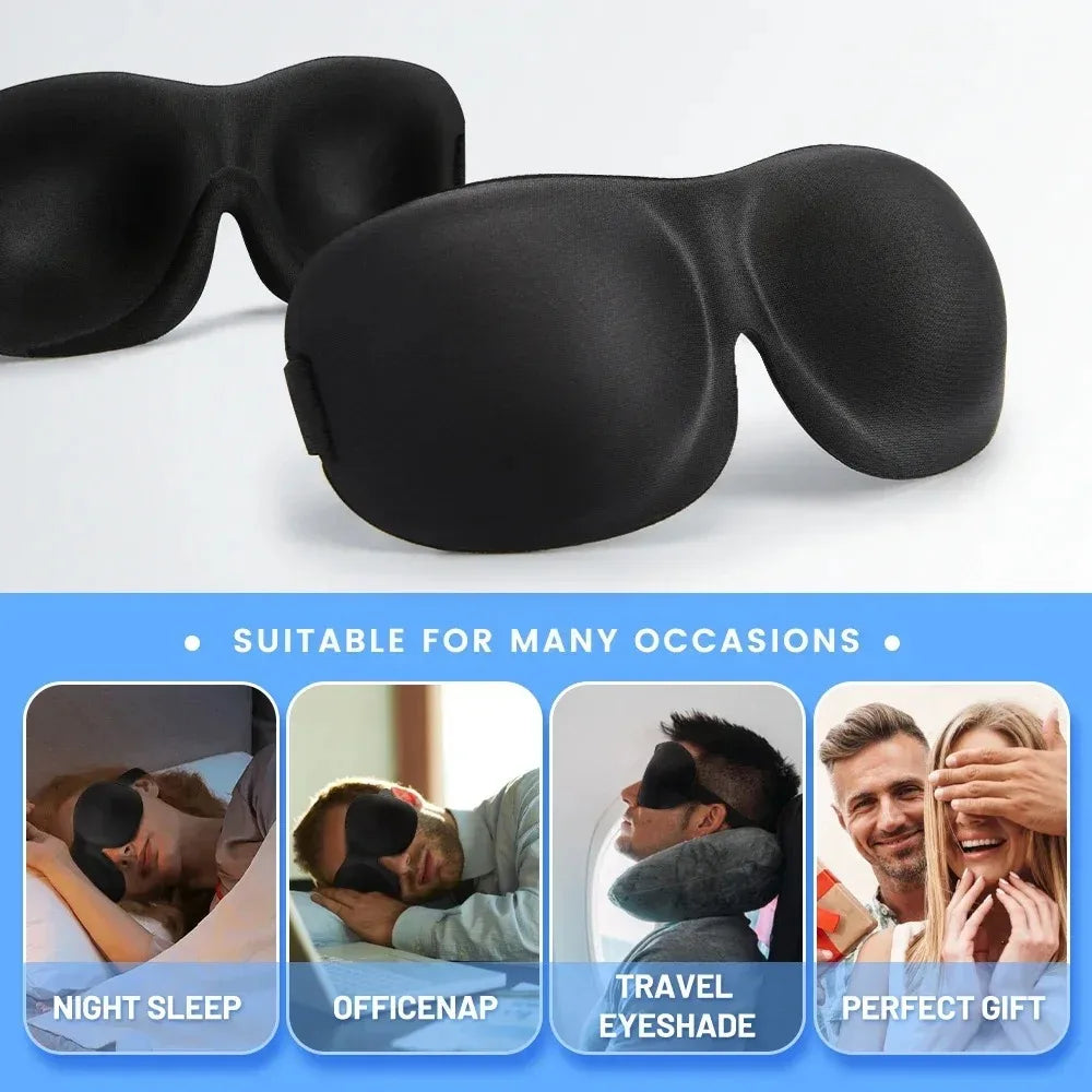 3D Sleep Mask Blindfold Sleeping Aid Soft Memory Foam Eye mask for Sleeping Travel Blockout Light Slaapmasker Eye Cover