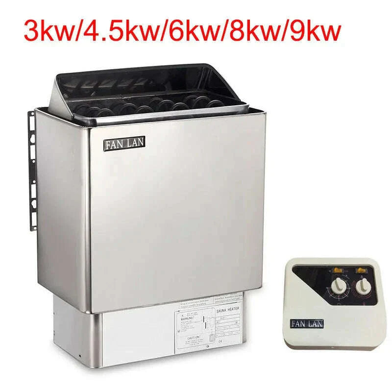 9kw 6kw 8kw 4.5kw 3kw Sauna Heater with External Sauna Controller Dry Steaming Equipment 220V 380V