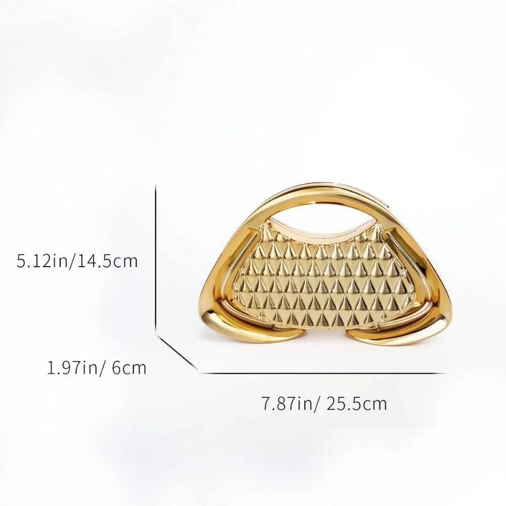 Trendy Luxury Women's Handbags Acrylic Hard Shell Evening Clutch Geometric Shape Mesh Trapezoidal Shoulder Bag Wedding...