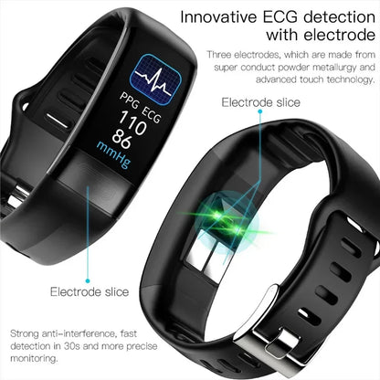 Heart Rate Ecg Blood Pressure Ekg Health Smart Watch Men'S Fitness Bracelet With Pressure Measurement Ecg Distance Bracelet