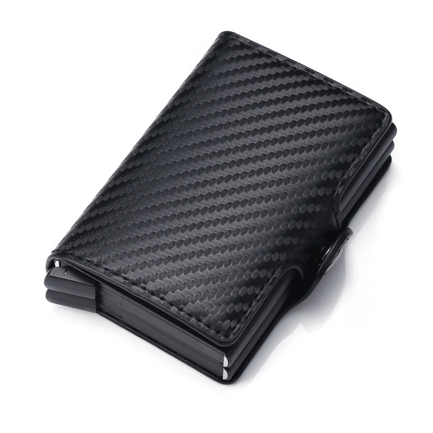 Carbon Fiber RFID Blocking Protection Men Credit Card Holder Wallet Leather Metal Aluminum Luxury Business Bank Cardholder Case