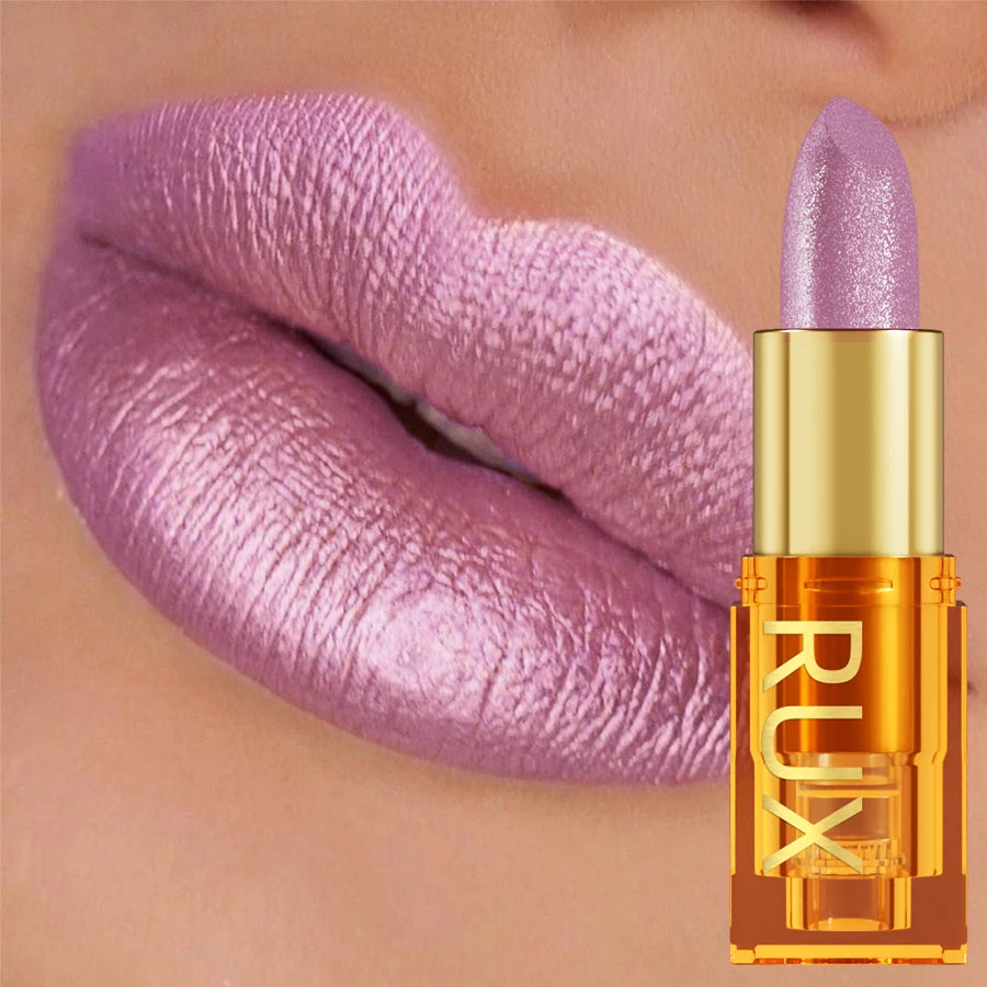 16 Colors 1PC Metallic Lipstick Long Lasting Glitter Pink Red Lip Glaze High Pigment Lip Tint Korean Makeup Shiny Lip Gloss
