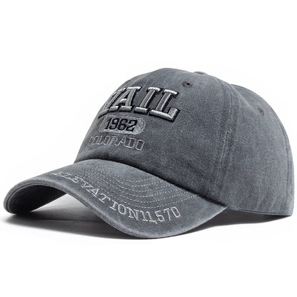 Men's Baseball Cap Fashion VAIL Letter Embroidered Cotton Soft Top Women Hats Summer Casual Travel Visor Caps Trucker...