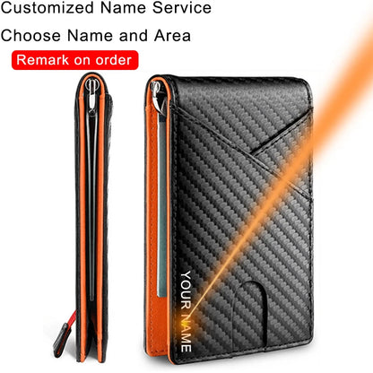 Rfid Carbon Fiber Men Wallets Card Holder Slim Thin Pocket Man Magsafe Wallets Money Bags Business Black Male Purse Walet 2023