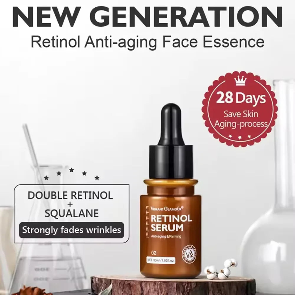 VIBRANT GLAMOUR Retinol Toner Essence Face Cream Cheer Sunscreen Anti Aging Anti Ultraviolet Facial Skin Care 5-Piece...