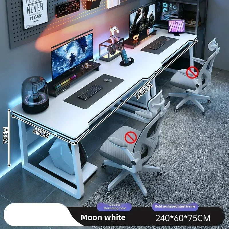 Modern Double Computer Desks Home Desktop E-sports Gaming Table Bedroom Simple Desk Student Study Tables Office Furniture EE Z - Kimlud
