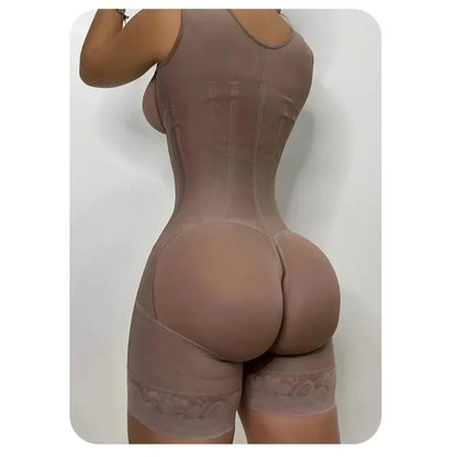 Women's High Compression Full Body Shaper Bodysuit, Double Tummy Control Open Crotch Girdle Shapewear - Kimlud