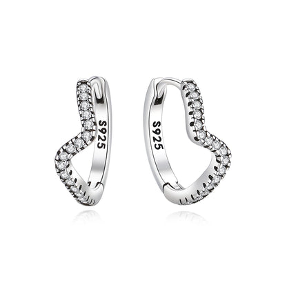 Original 925 Sterling Silver Earrings 2026 Stud Hoop Crystal Earings For Women Rose Gold Crown Heart Infinity Bee Earing...